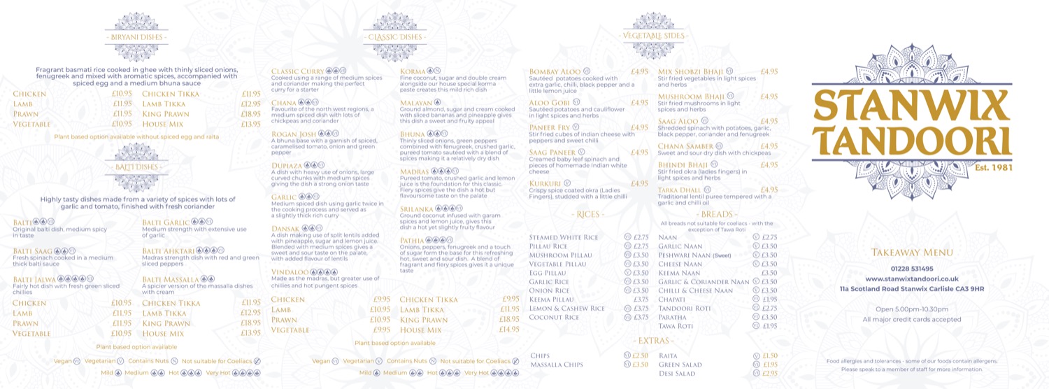 Takeaway Menu cover